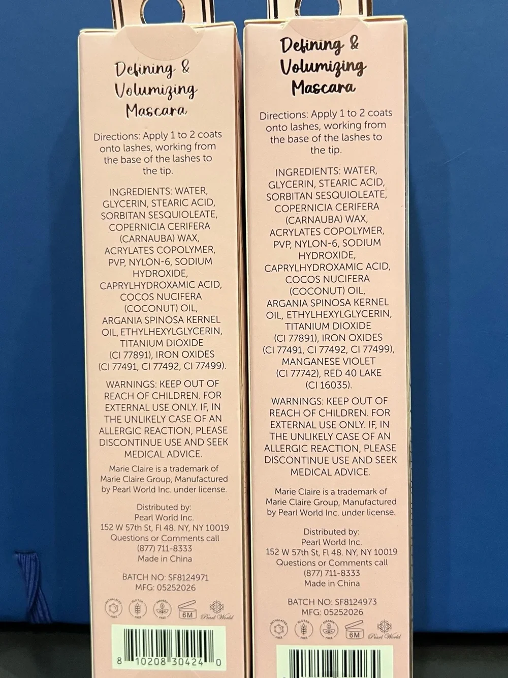 Marie Claire Defining & Volumizing Mascara - Burgundy and Brown